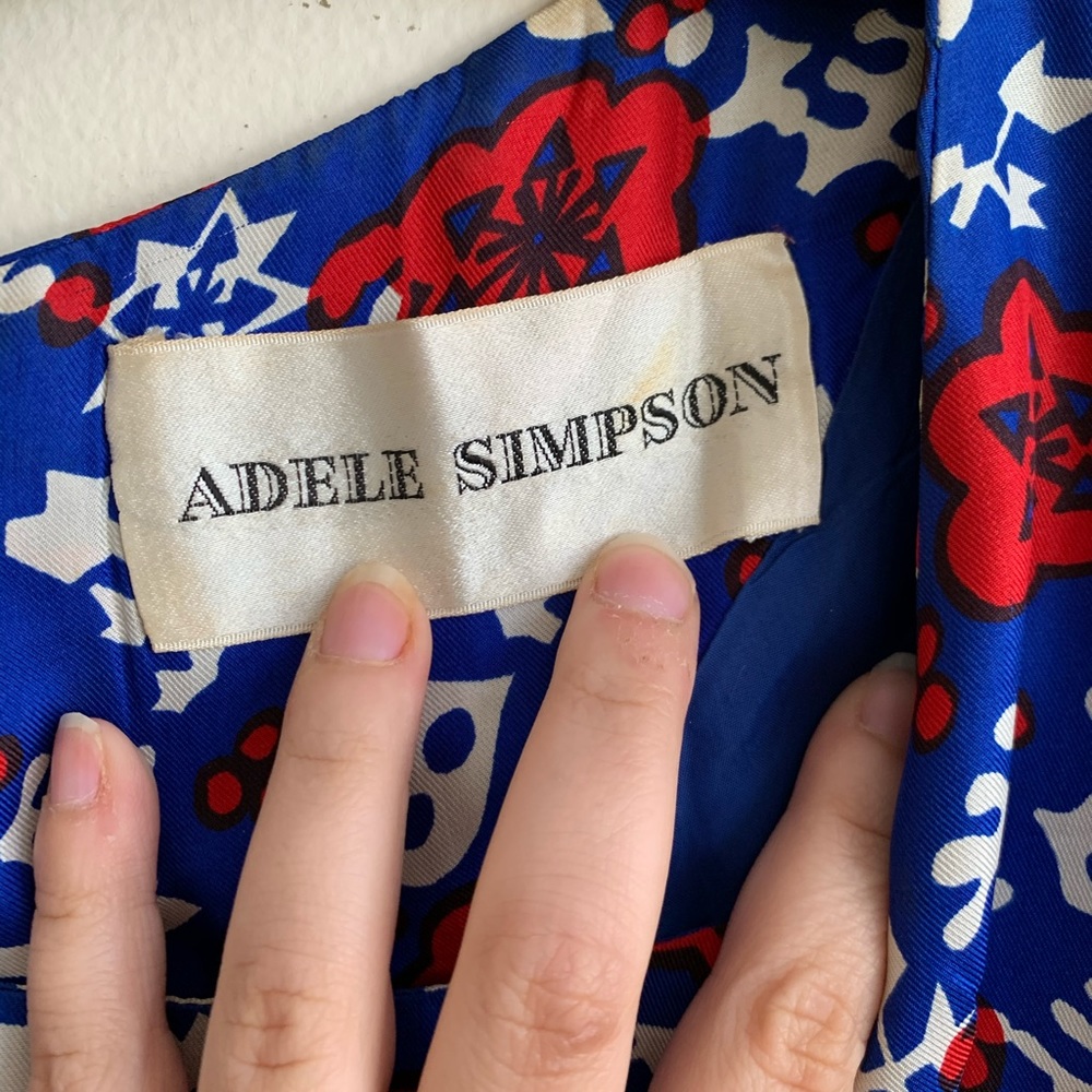 VTG Adele Simpson 1960’s Floral Midi Sheath Dress - Picture 4 of 10